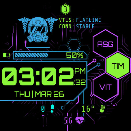 Ghost Frequency Watch Face · Screenshot 0