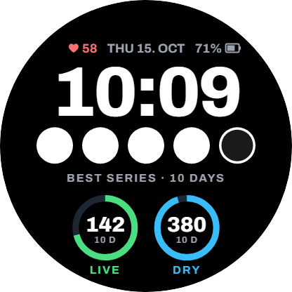 Biathlon Coach - Watch Garmin watch face preview