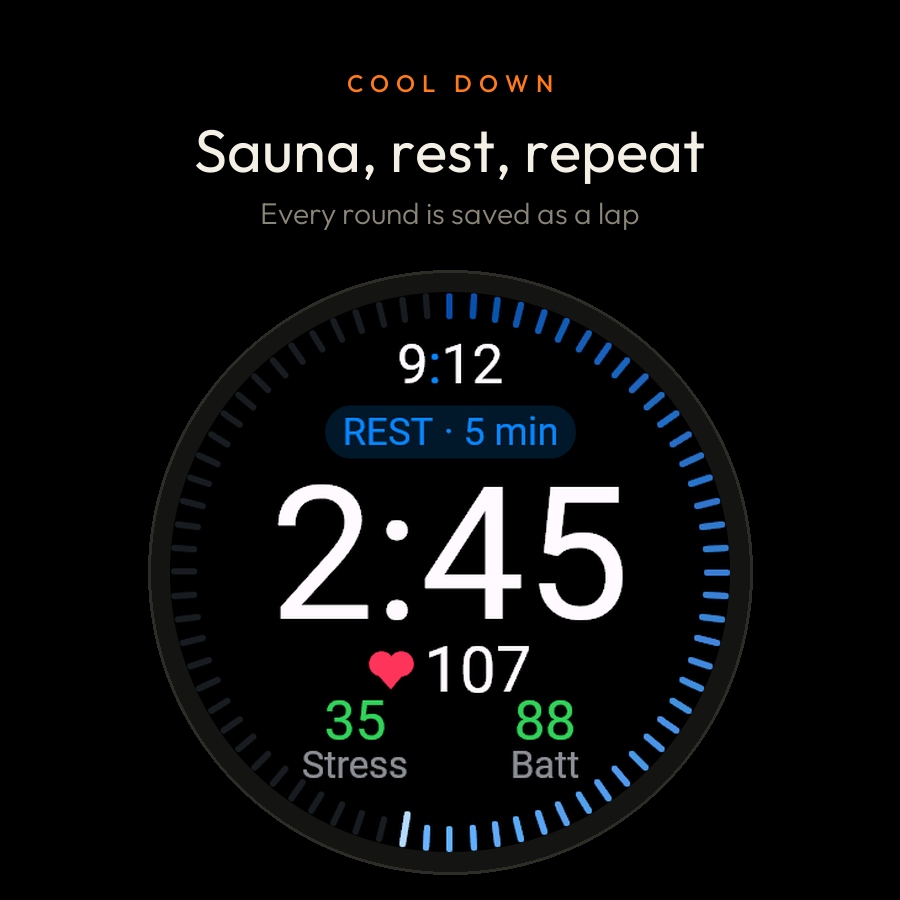sauna sauna sauna!: Sauna Session Timer · Screenshot 2