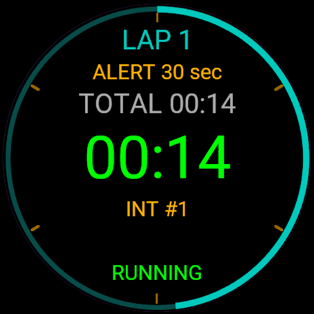 Interval Stopwatch · Skärmbild 0